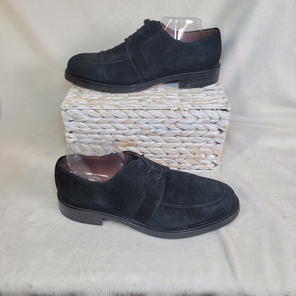 Joseph Abboud Oxford Black Suede Dress Shoes Mens 11B Career Office Smart Casual